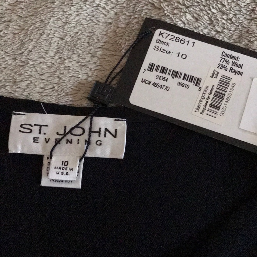 St. John Evening size 10 black sequined skirt - Picture 2 of 8